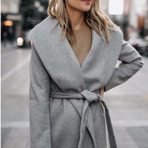 Anne Taylor Shawl Collar Wrap Coat